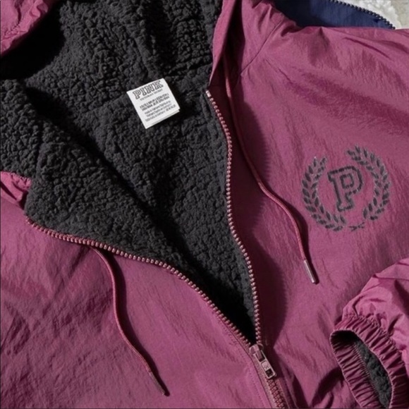 PINK VS Sherpa Lined Anorak Jacket - Picture 2 of 3